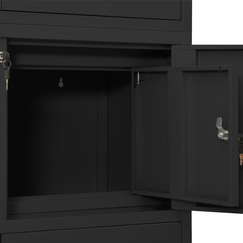 Büroschrank Weiß 90x40x180 cm Stahl