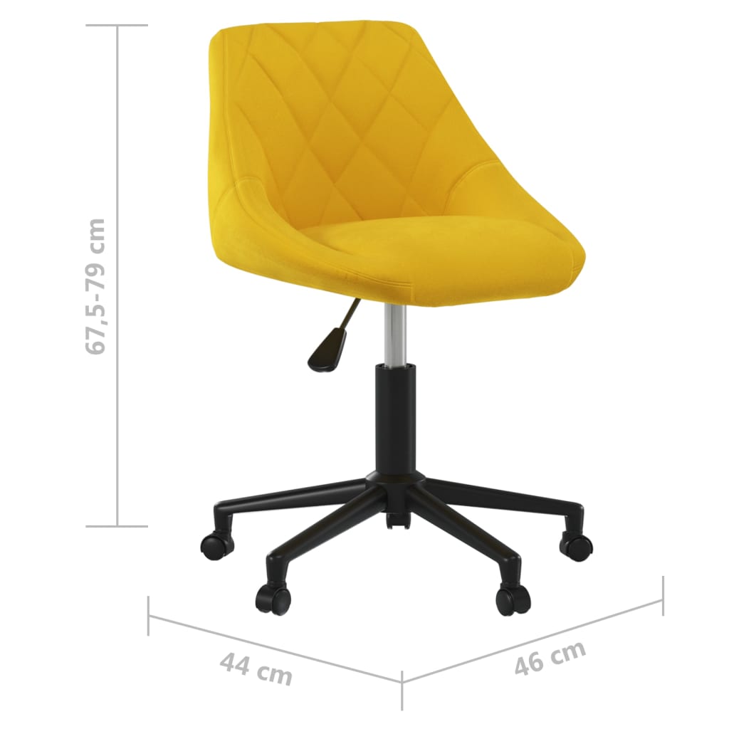 Bürostuhl Drehbar Creme Samt