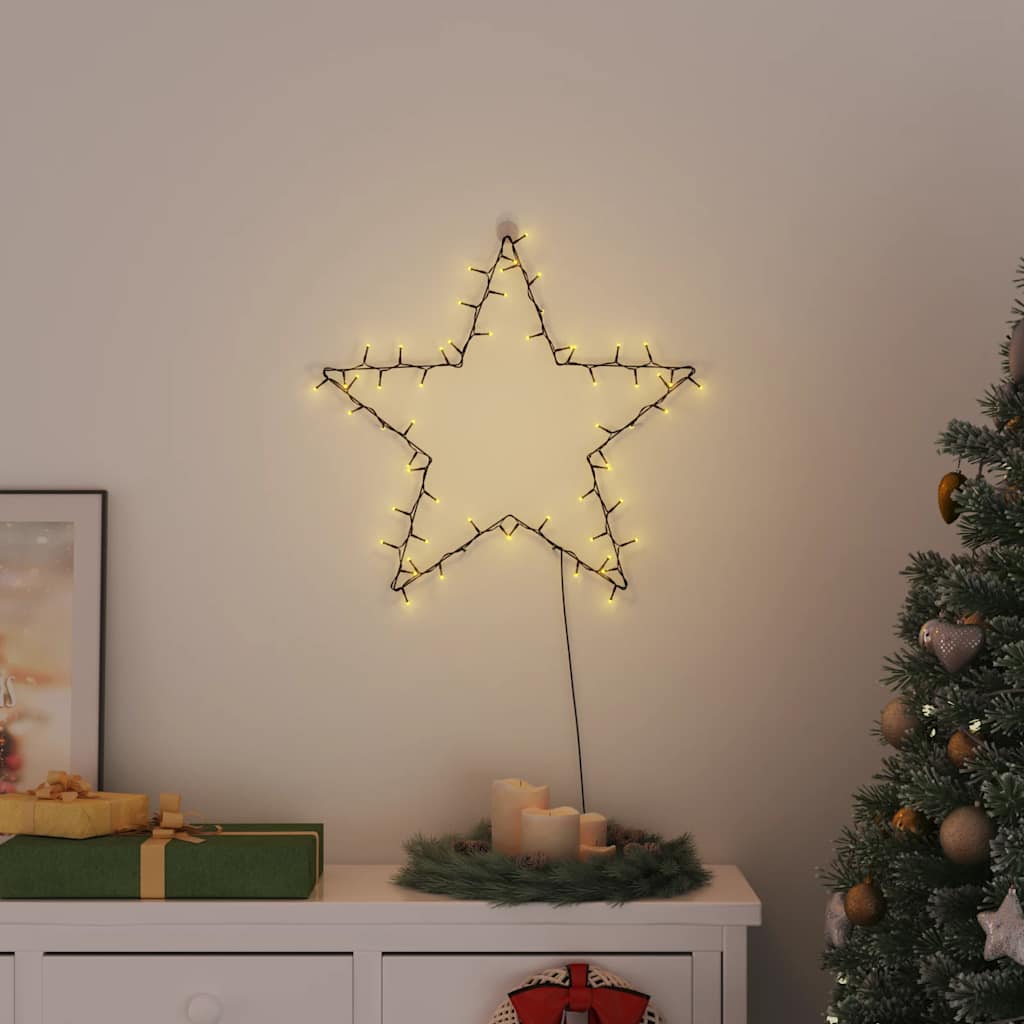 Weihnachtssterne mit Erdspießen 3 Stk. 50 LEDs 29 cm