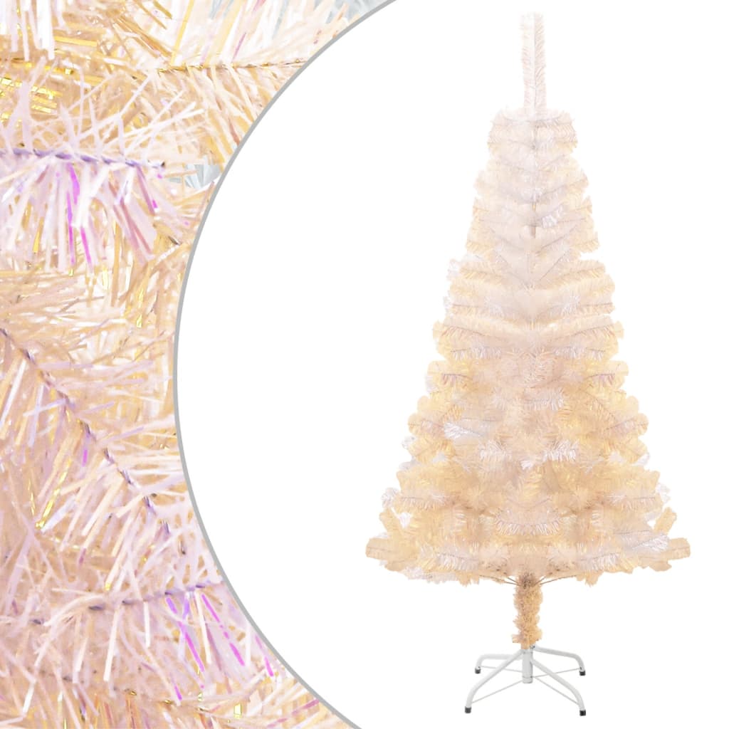 Künstlicher Weihnachtsbaum Schillernde Spitzen Weiß 180 cm PVC