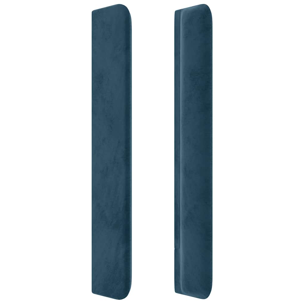 Kopfteil mit Ohren Dunkelblau 93x16x78/88 cm Samt