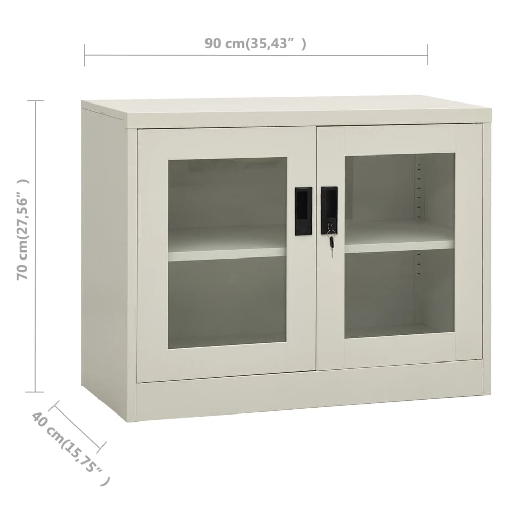 Büroschrank Weiß 90x40x70 cm Stahl