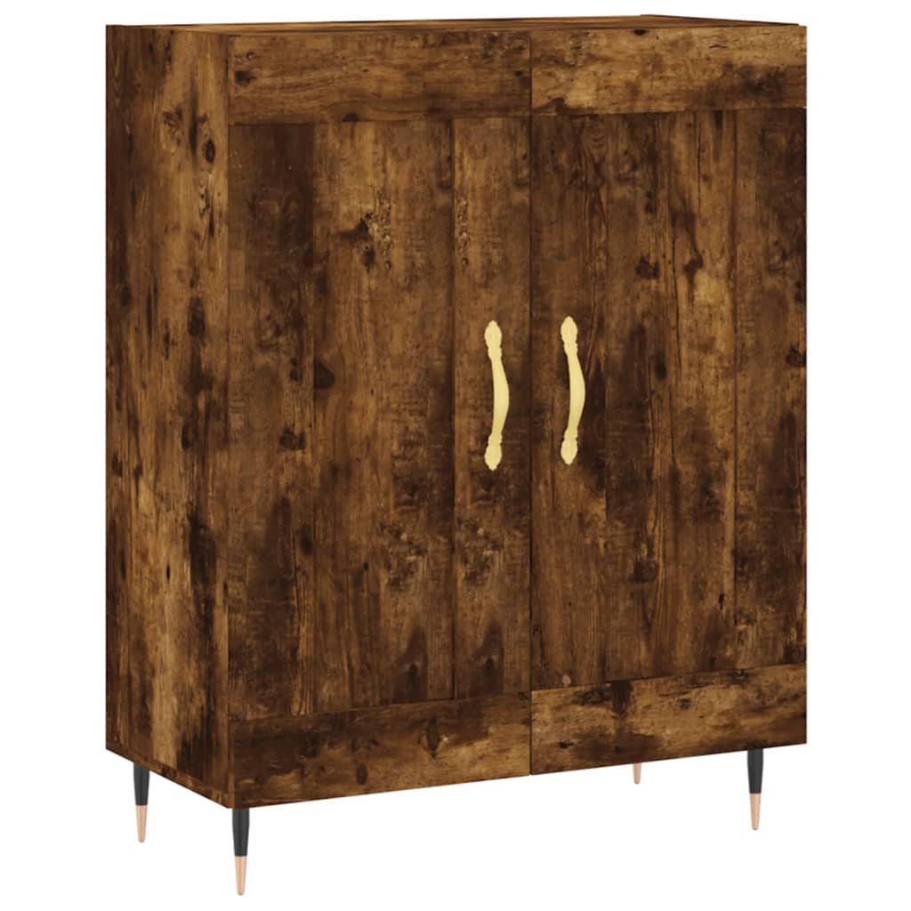 Highboard Betongrau 69,5x34x180 cm Holzwerkstoff