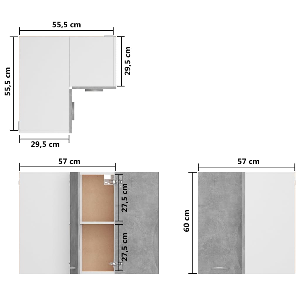 Unterschrank Lyon Weiß 60x46x81,5 cm Holzwerkstoff