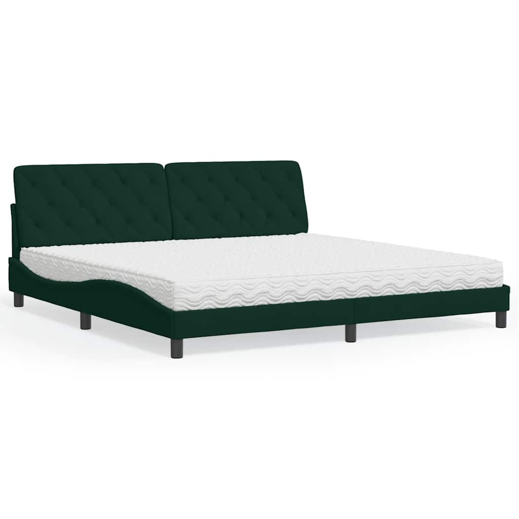 Bett mit Matratze Hellgrau 80x200 cm Samt