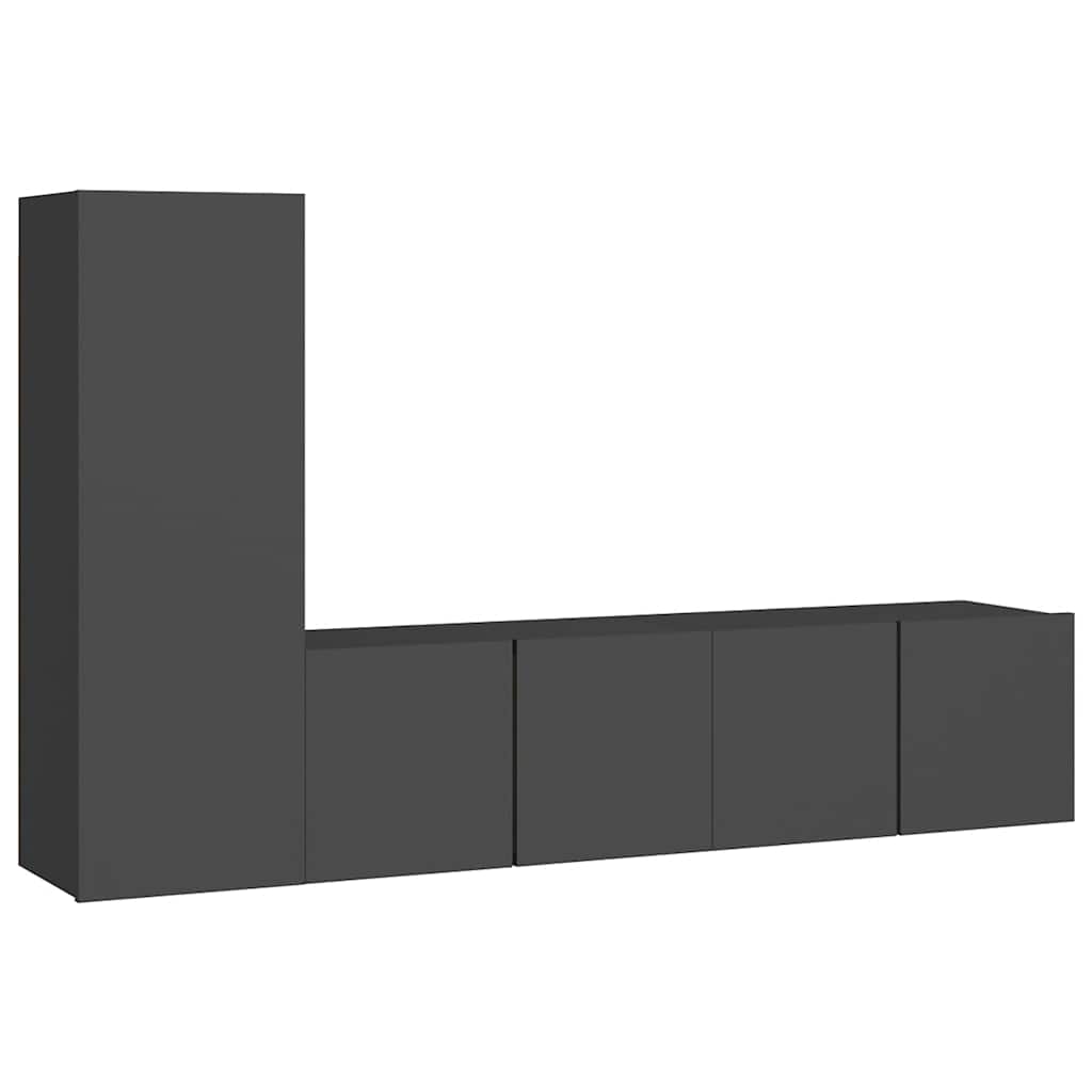 3-tlg. TV-Schrank-Set Weiß Holzwerkstoff