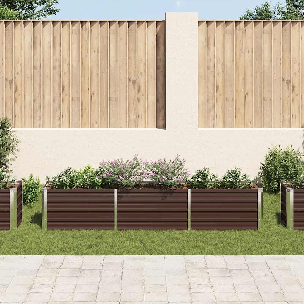 Hochbeet Braun 160 x 80 x 77 cm Verzinkter Stahl