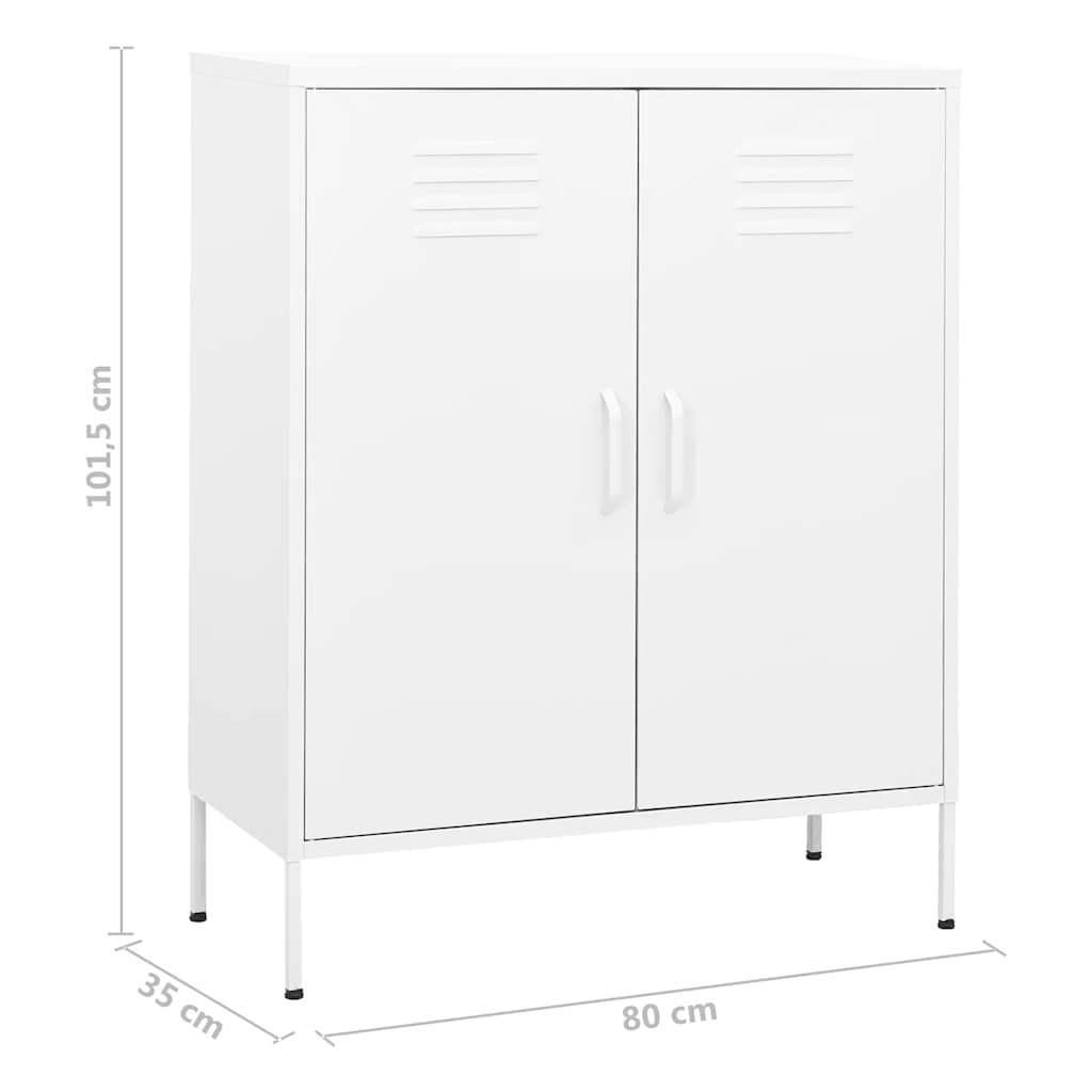 Beistellschrank Olivgrün 80x35x101,5 cm Stahl