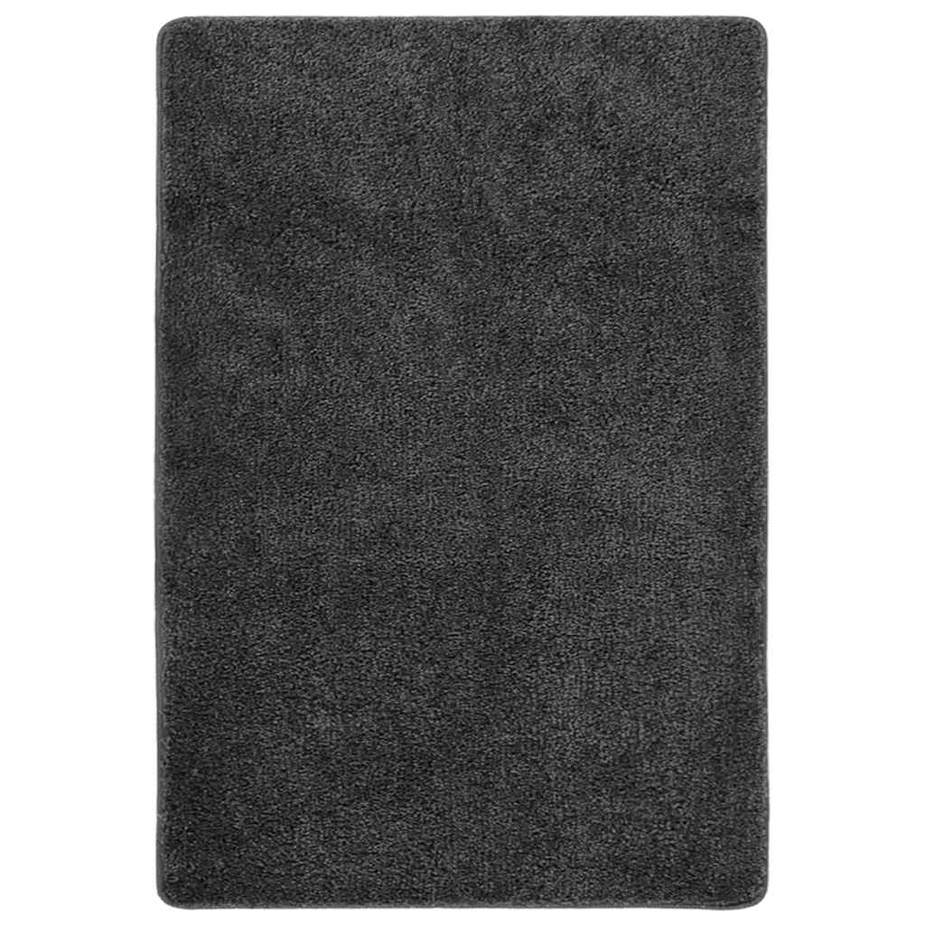 Anti-Rutsch Shaggy Teppich Dunkelgrau 200 x 200 cm PP