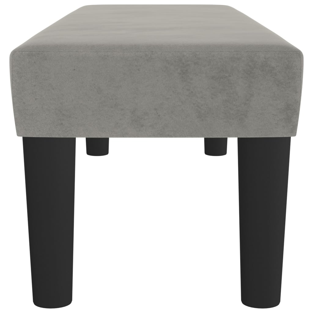 Sitzbank Hellgrau 70x30x30 cm Samt