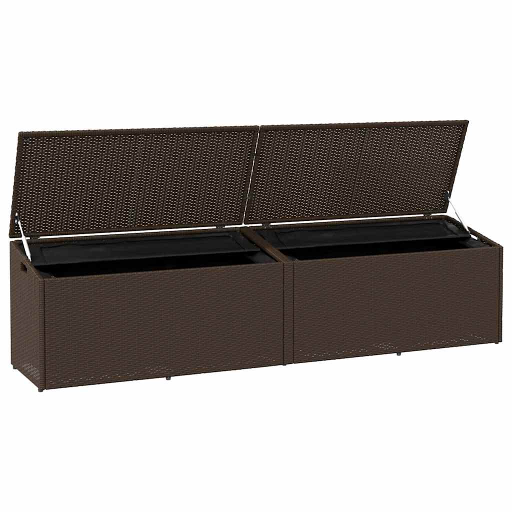 Garten-Aufbewahrungsbox Schwarz 110 x 50 x 58 cm Poly Rattan