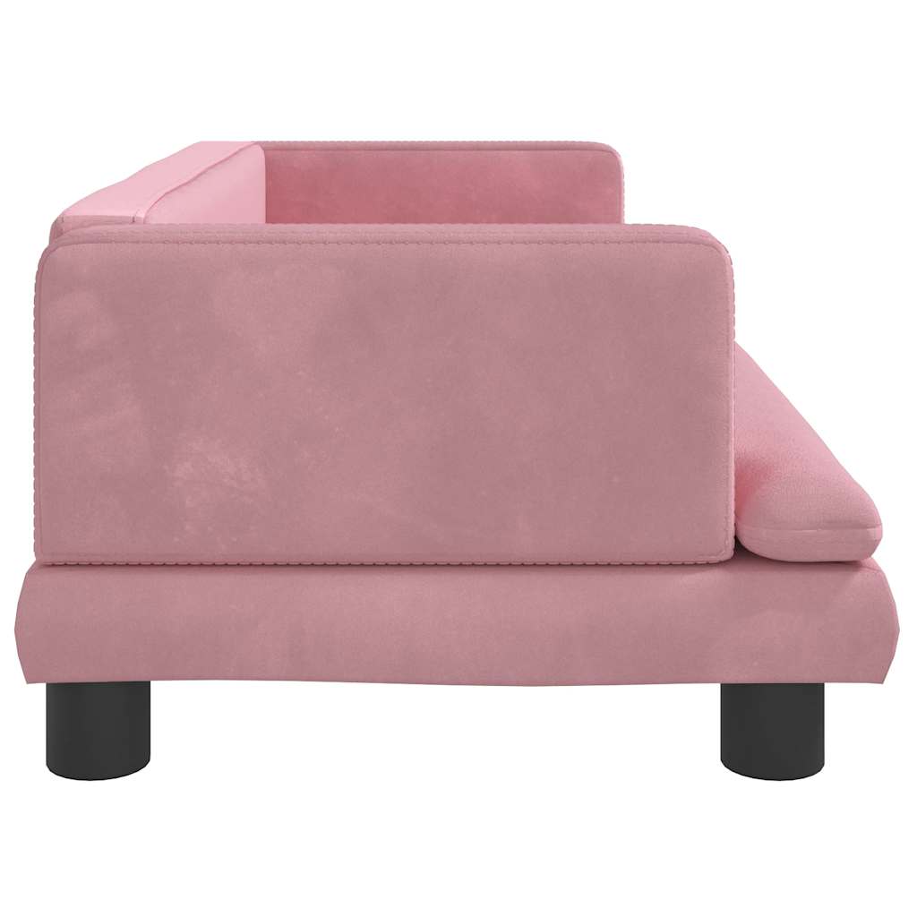 Kindersofa Blau 80x45x30 cm Samt