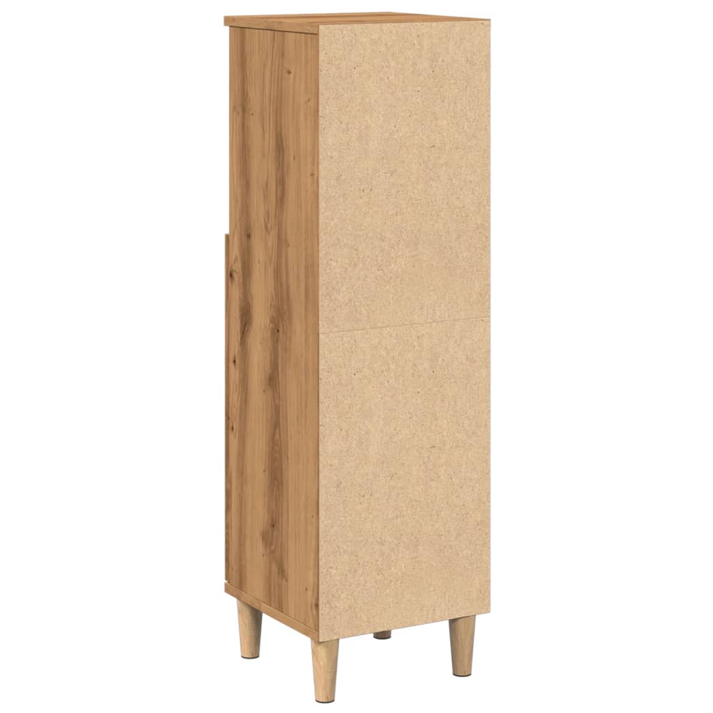 Badschrank Weiß 30x30x100 cm Holzwerkstoff