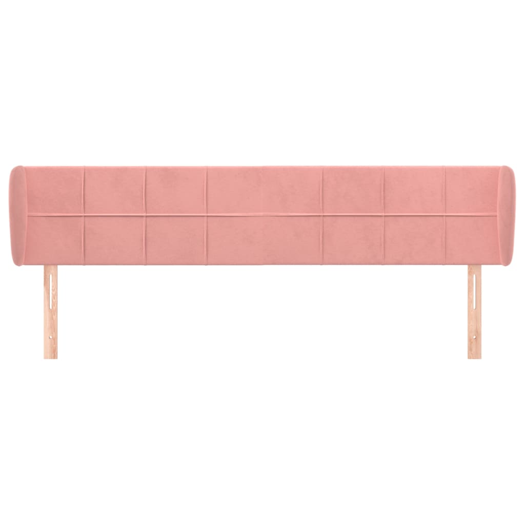 Kopfteil mit Ohren Dunkelblau 93x23x78/88 cm Samt