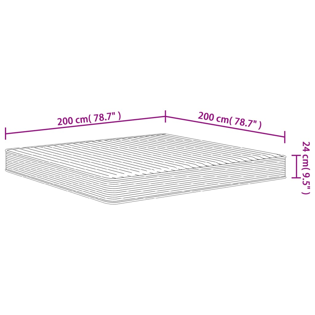Matratze Schaumstoff Mittelweich 80x200 cm