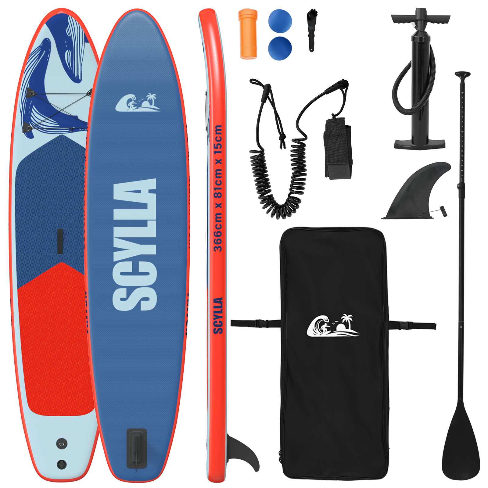 Aufblasbares Stand Up Paddle Board HYDROS 305 x 76 x 15 cm für