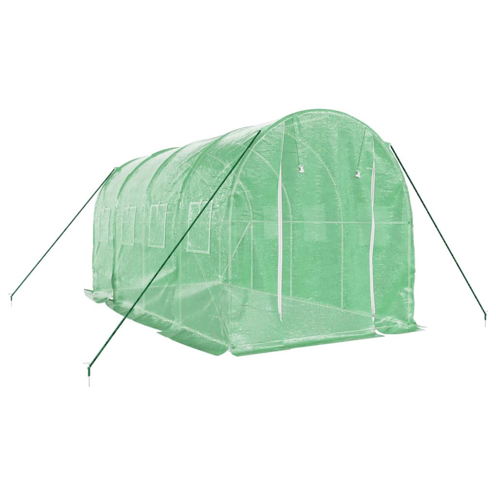 Gewächshaus mit Stahlrahmen Weiß 8 m² 4x2x2 m