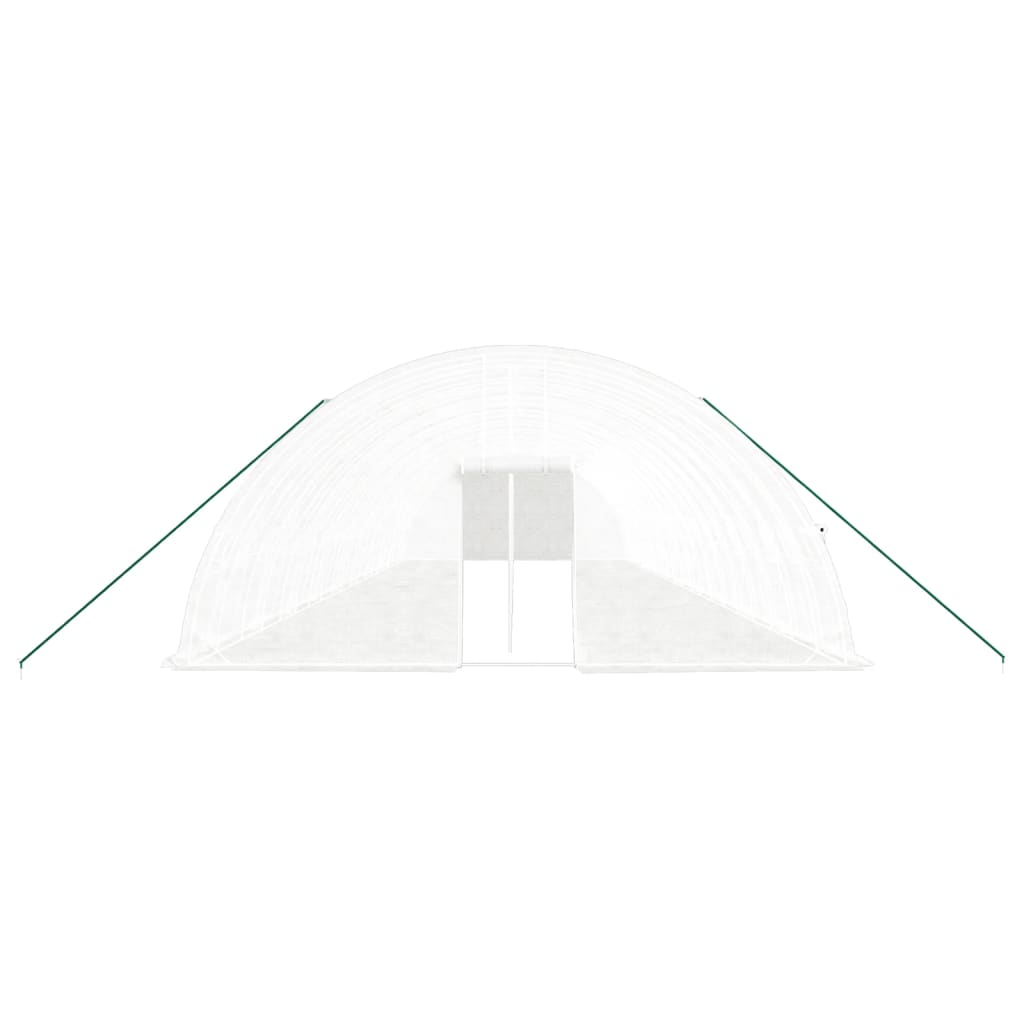 Gewächshaus mit Stahlrahmen Grün 24 m² 6x4x2,85 m