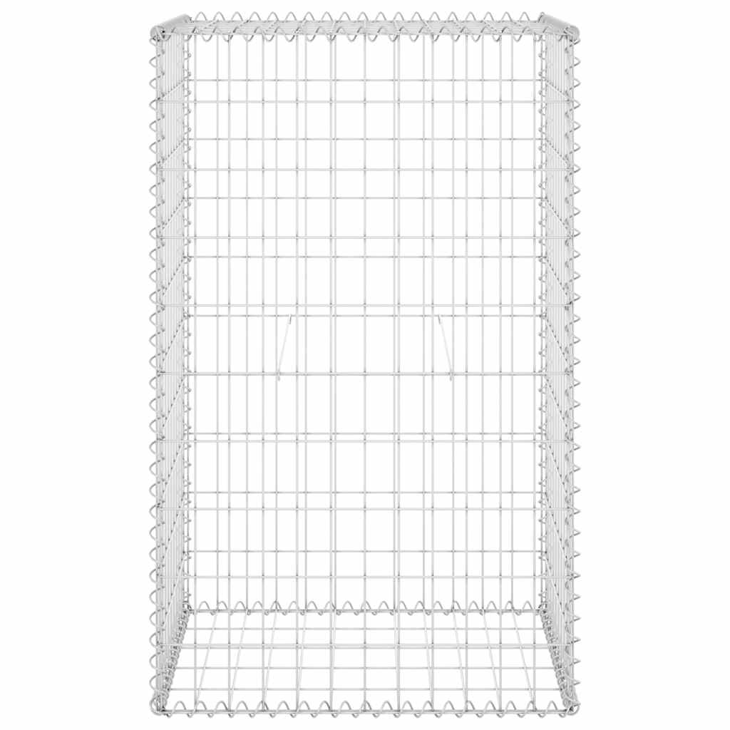 Gabionenwand mit Abdeckung Verzinkter Stahl 60x30x100 cm