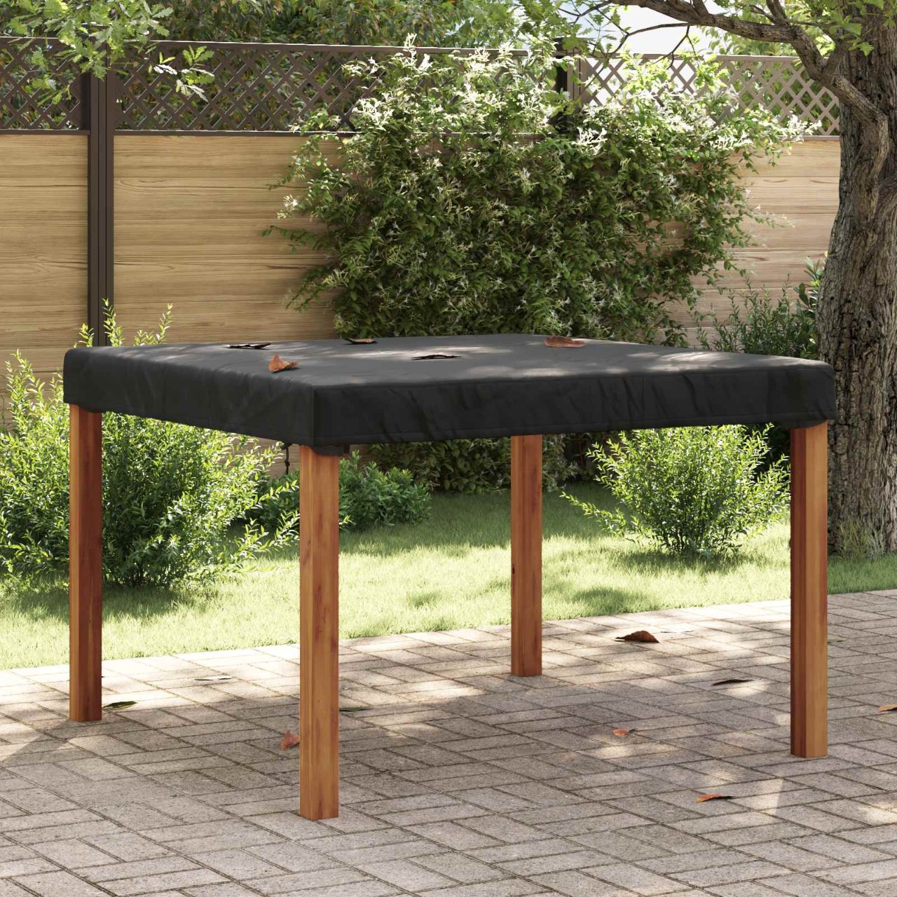 Tischdecken Uni Schwarz 62 x 62 x 15 cm Stoff