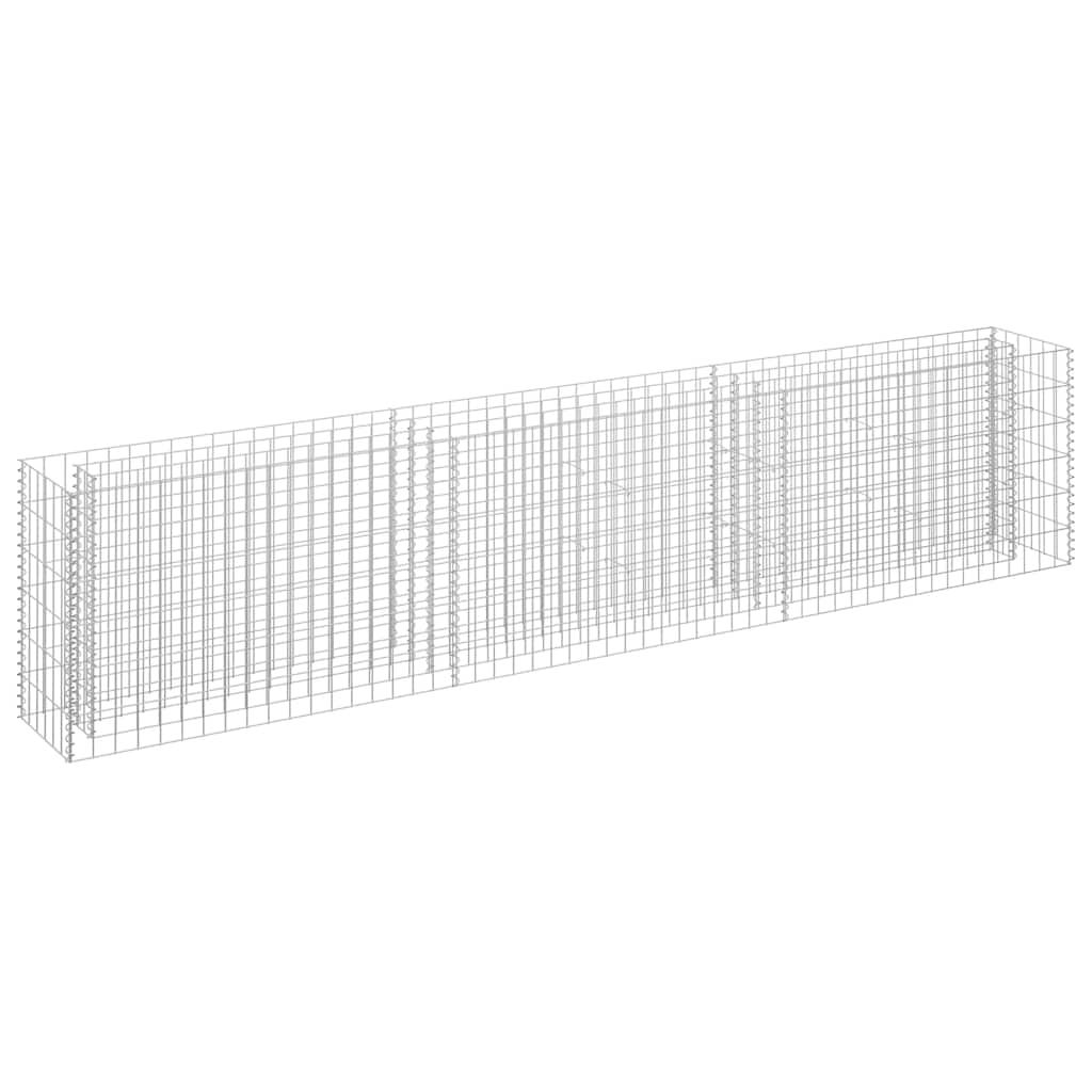 Gabionen-Hochbeet Verzinkter Stahl 90x30x10 cm
