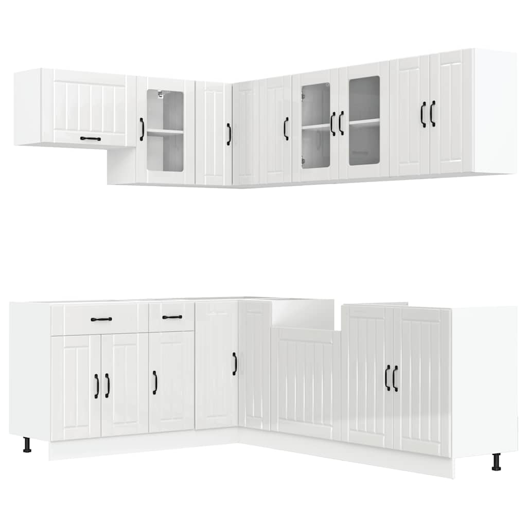 11-tlg. Küchenschrank-Set Lucca Weiß Holzwerkstoff