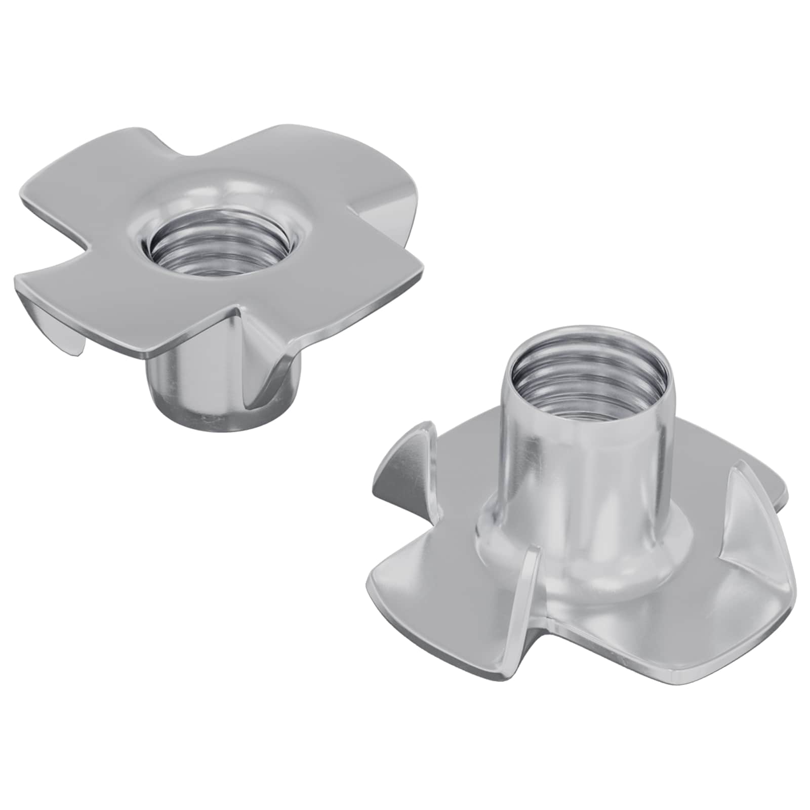 Stift-T-Nuss 2 pcs Silber M6 mm Stahl