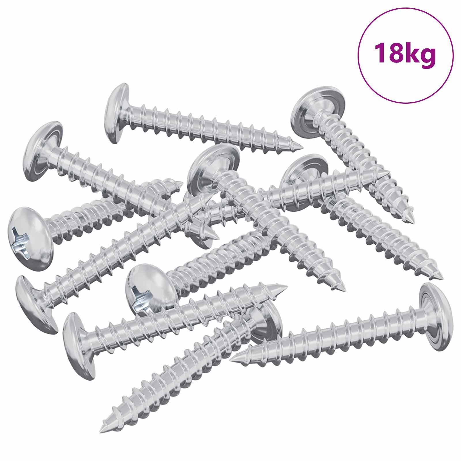 Holzschrauben 2 pcs Silber M4 x 20 mm Stahl