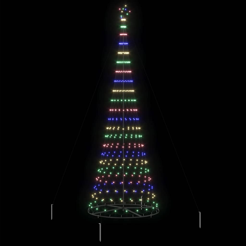 LED-Weihnachtsbaum mit 230 LEDs Mehrfarbig 184,5 cm Metall