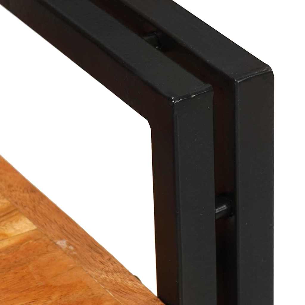 Nachttisch Braun und Schwarz 38 x 33 x 58 cm Massivholz Mango