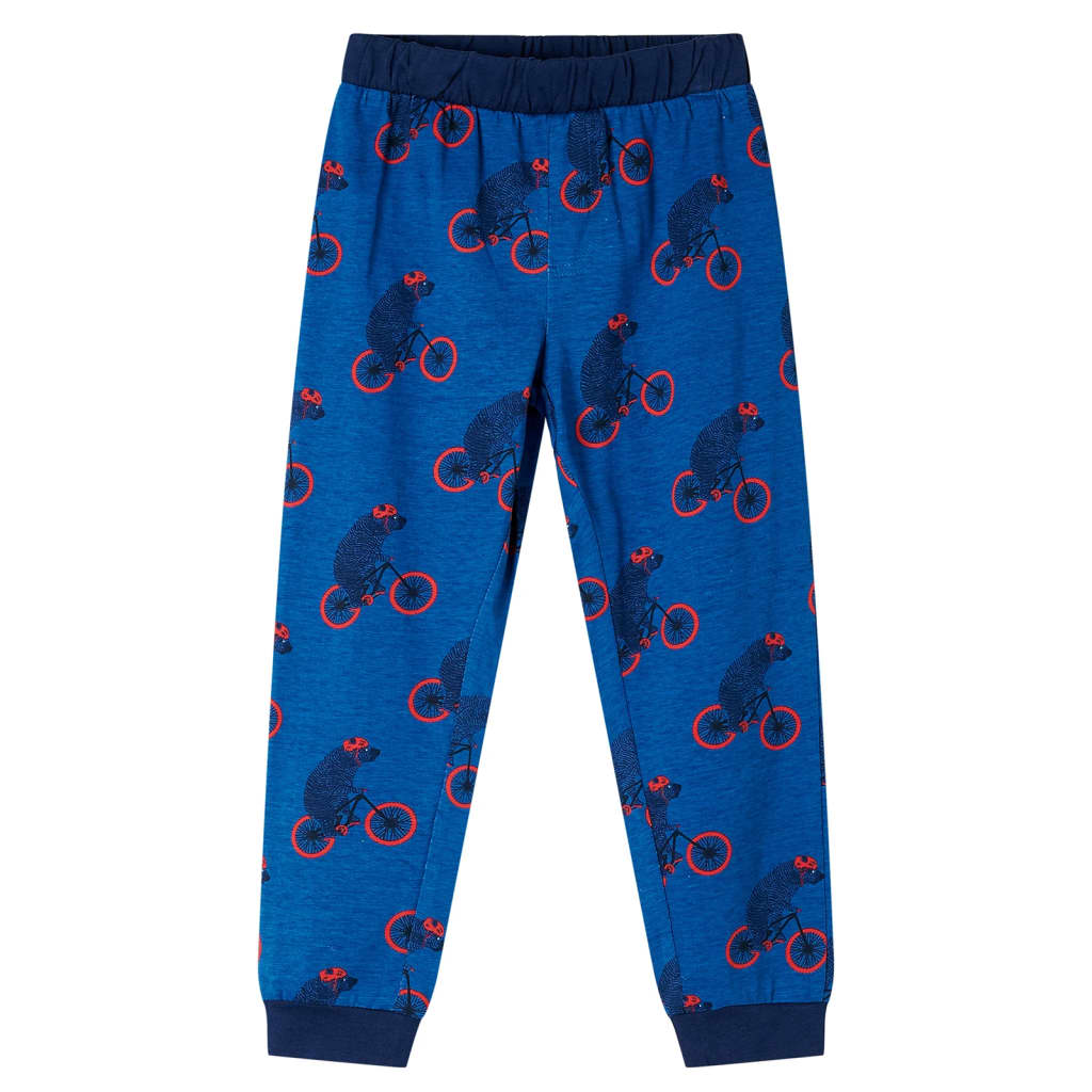 Kinderpyjama mit Langen Ärmeln Petrolblau 92