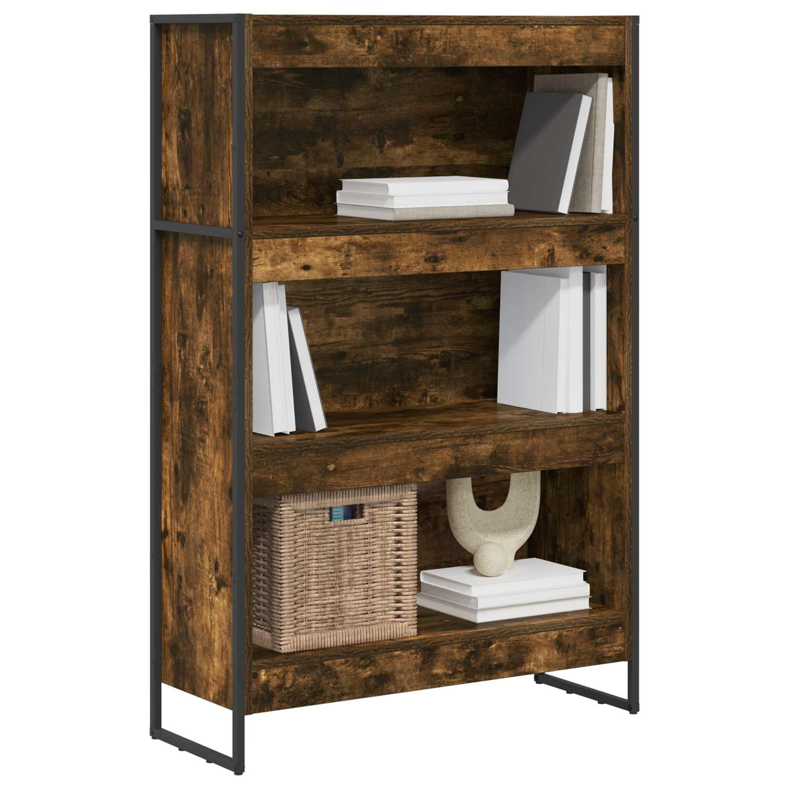 Bücherregal 2 pcs Schwarz Eichen-Optik 60 x 30 x 189,5 cm