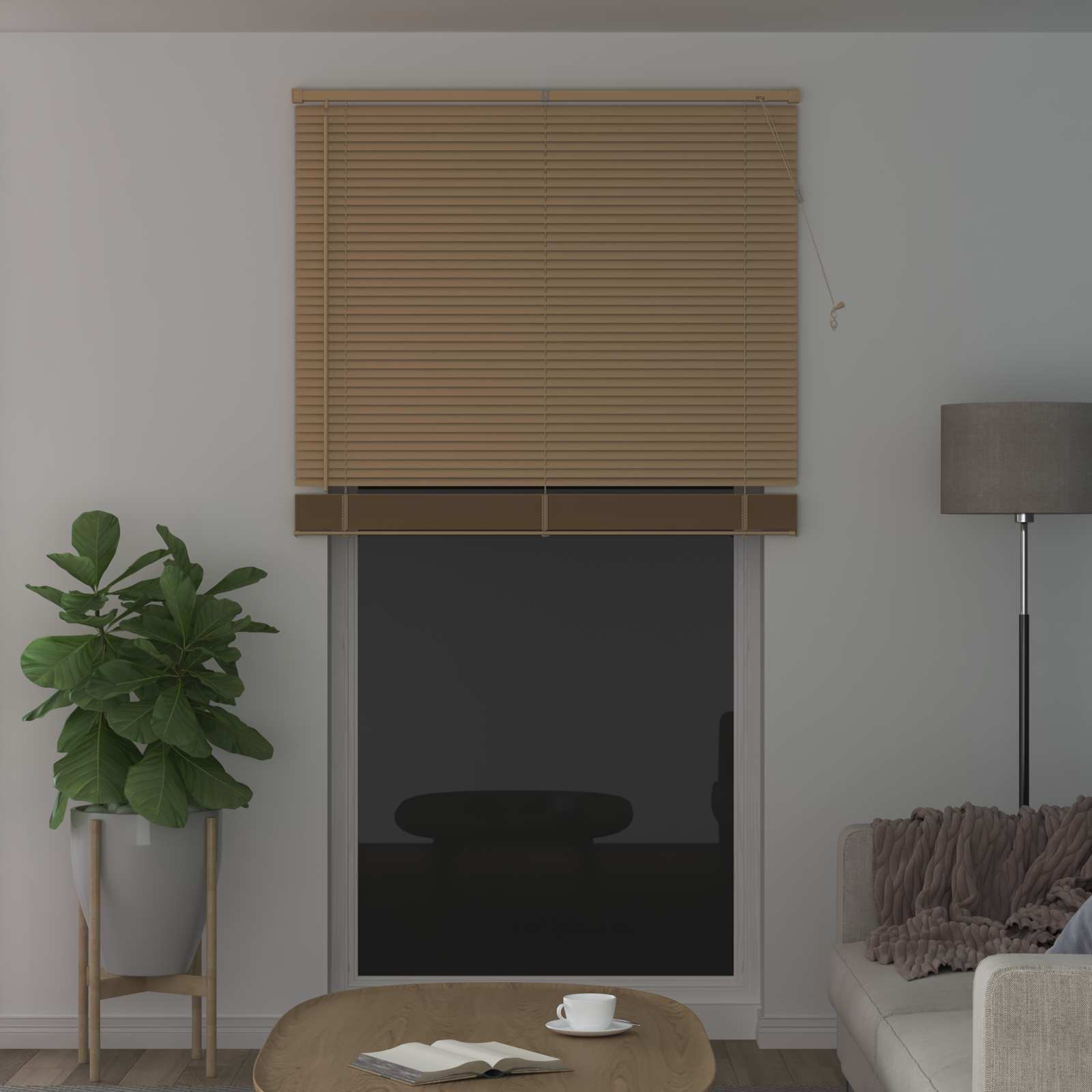 Jalousie Silber Grau 150 x 40 cm 25 mm PVC