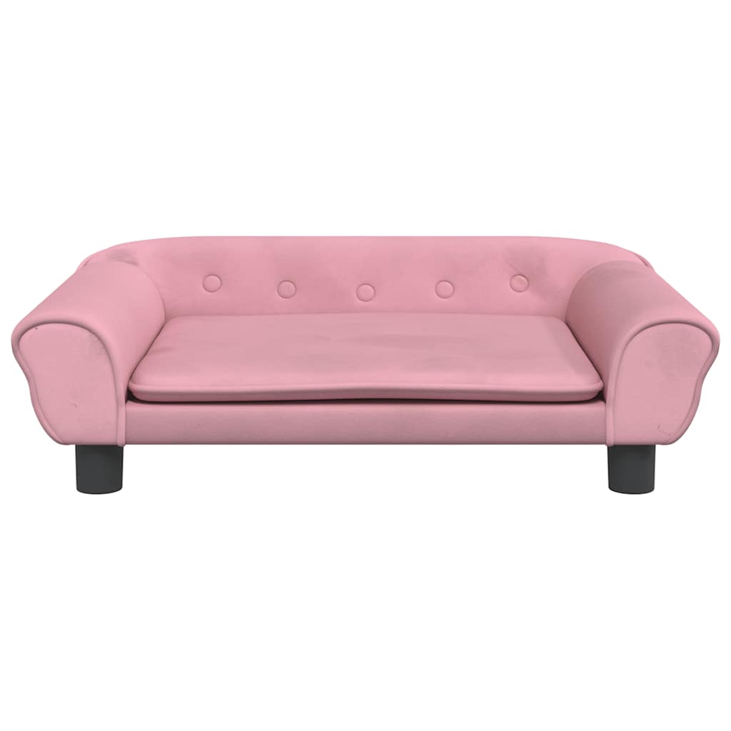 Kindersofa Blau 100x50x26 cm Samt