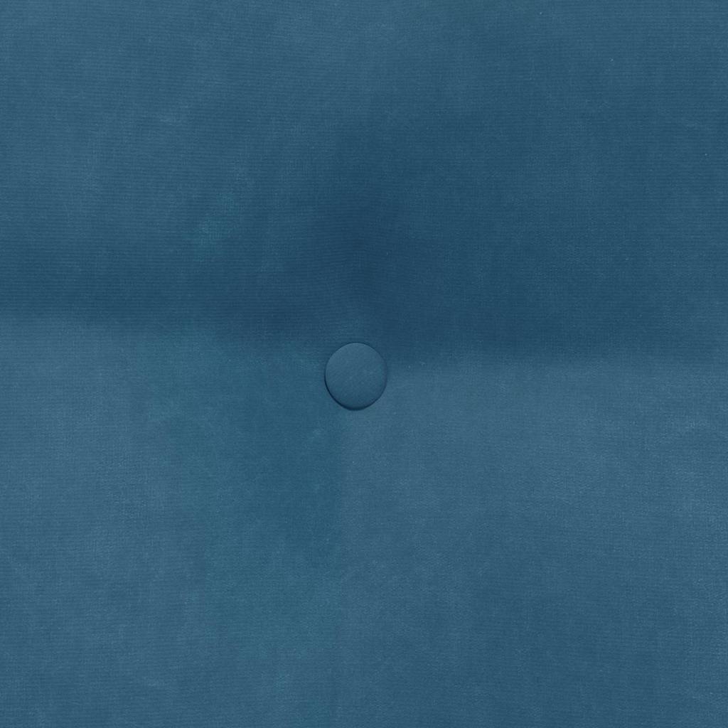 Rückenkissen Blau 45 x 24 x 50 cm Samt
