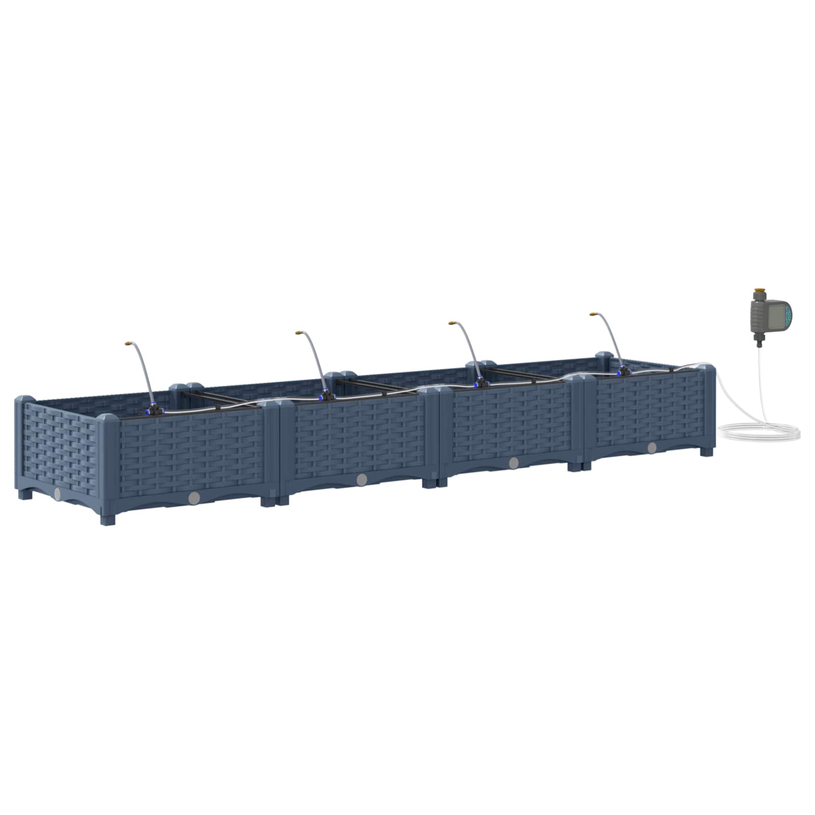 Garten-Pflanzgefäß 4 Stk. Braun 160 x 40 x 22 cm PP