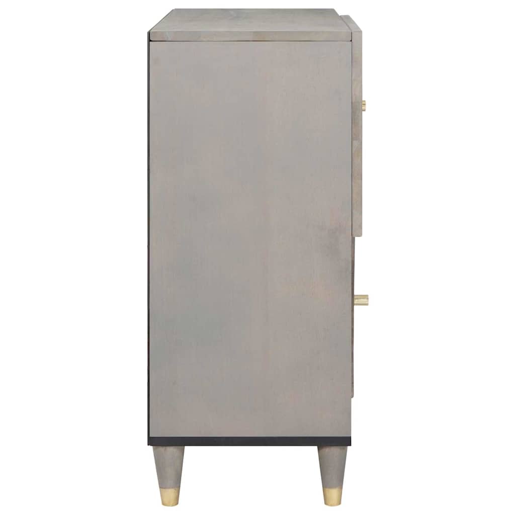 Sideboard mit Regal Braun 80 x 33 x 75 cm Massivholz Mango