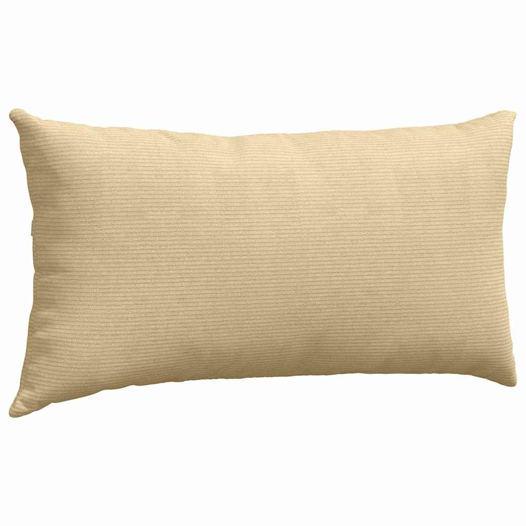 Sofakissen 2 Stück Hellgrau 50 x 30 cm Cordstoff
