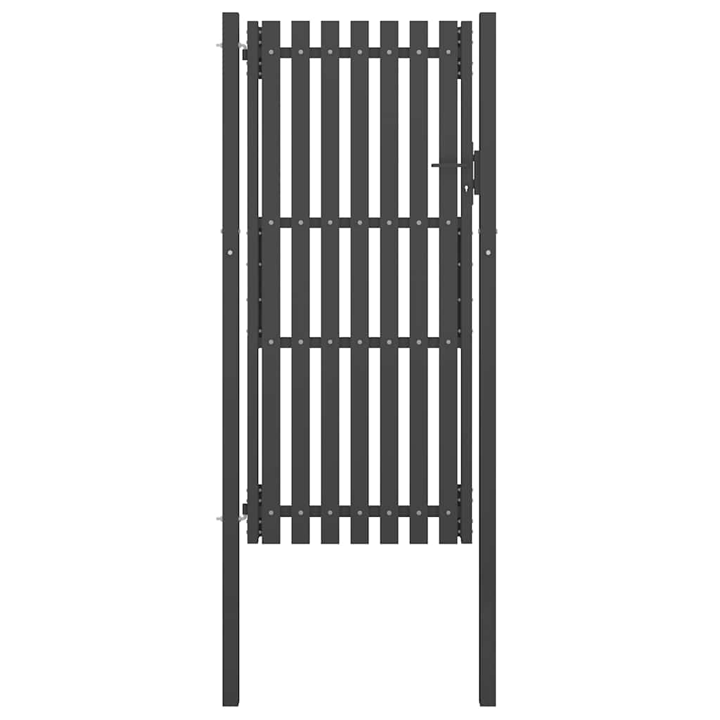 Gartentor aus Stahl 100 x 75 cm Anthrazit