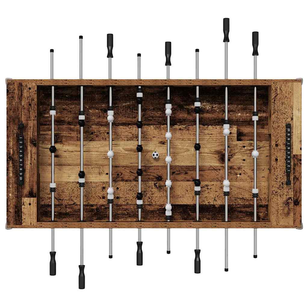 Tischfußballtisch Weiß 146,5 x 74 x 85 cm Holzwerkstoff