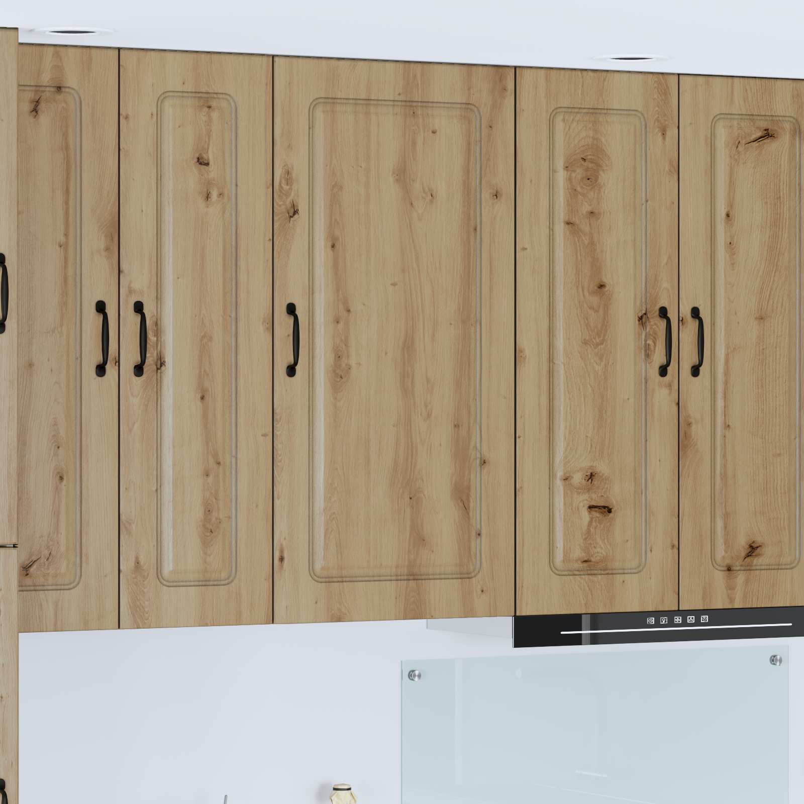 Herdumbauschränke 2 Stk. Kalmar Weiß Holzwerkstoff