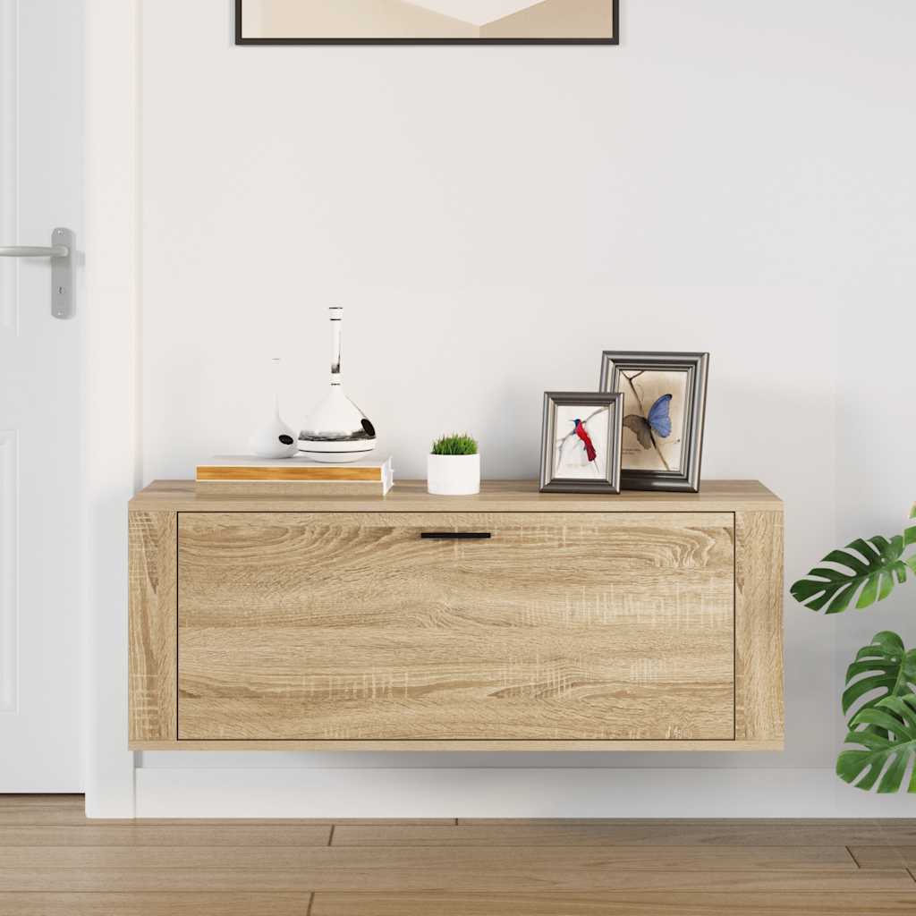 Wand-Schuhschrank Weiß 100x35x38 cm Holzwerkstoff
