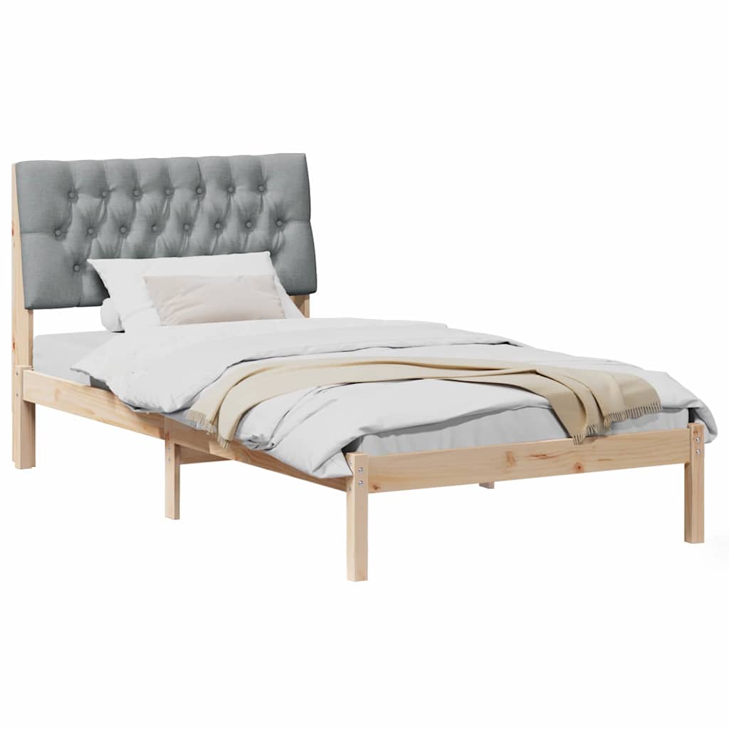 Bettgestell mit gepolstertem Kopfteil Braun 200 x 200 cm