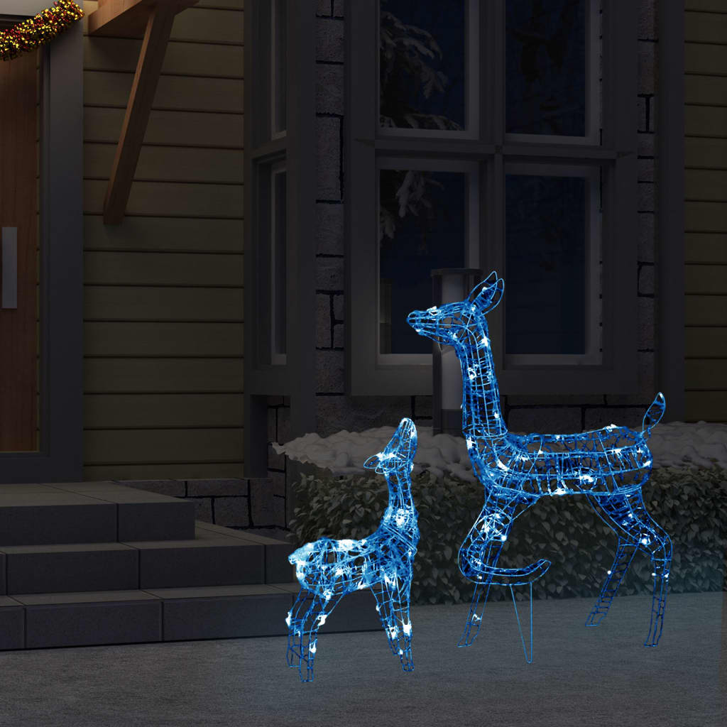 LED-Rentier-Familie Weihnachtsdeko Acryl 160 LED Warmweiß