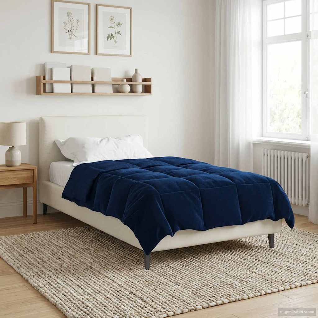 Winterbettdecke Gepolstert Anthrazit 240 x 260 cm Mikrofaser