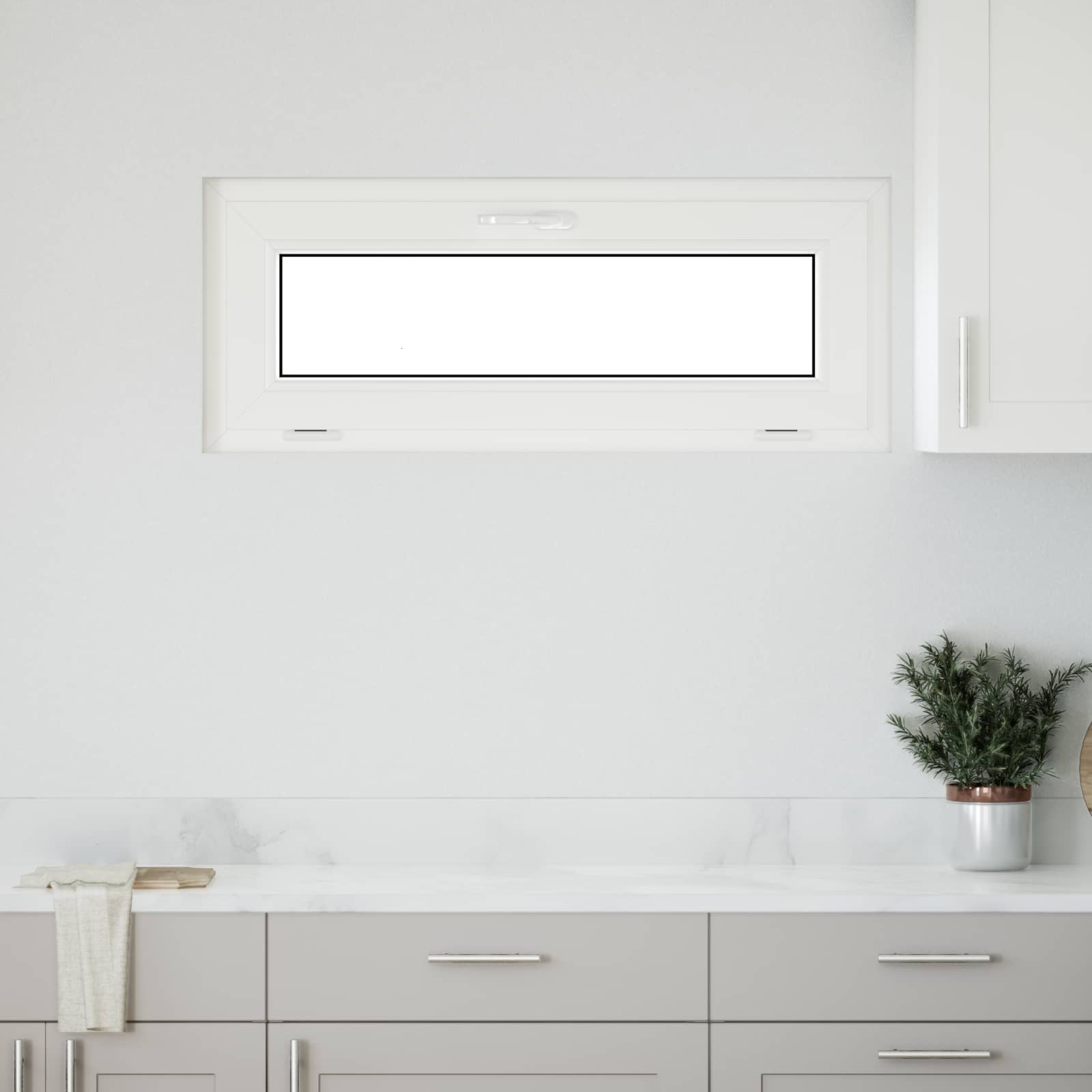 Kellerfenster RISOR 60 x 40 cm PVC und Glas Weiß