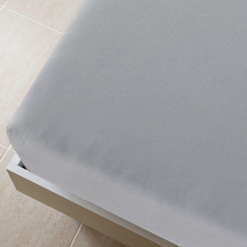 Spannbettlaken Jersey Anthrazit 90x200 cm Baumwolle