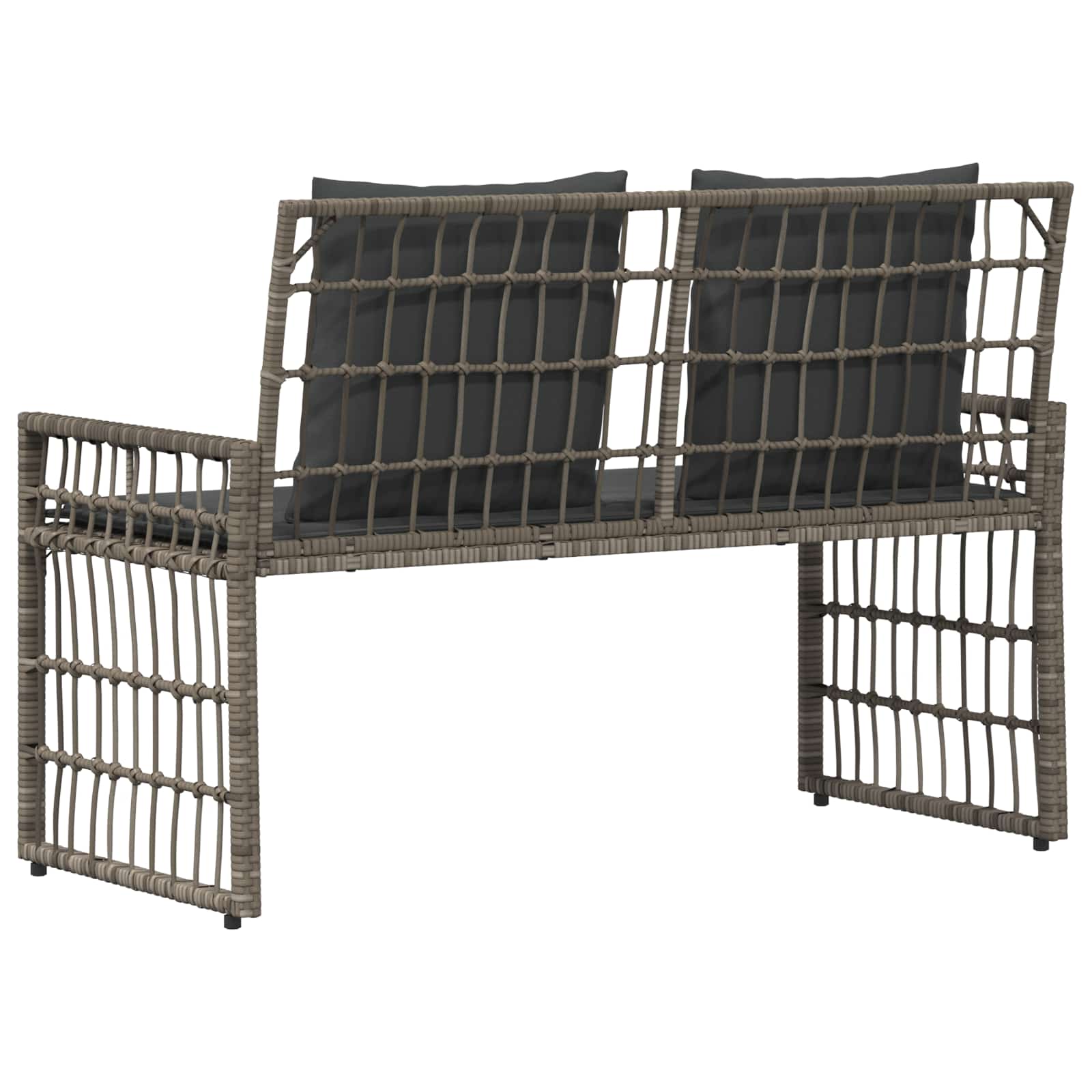 Bank Outdoor Uni Schwarz und Dunkelgrau 116 x 55 x 82 cm