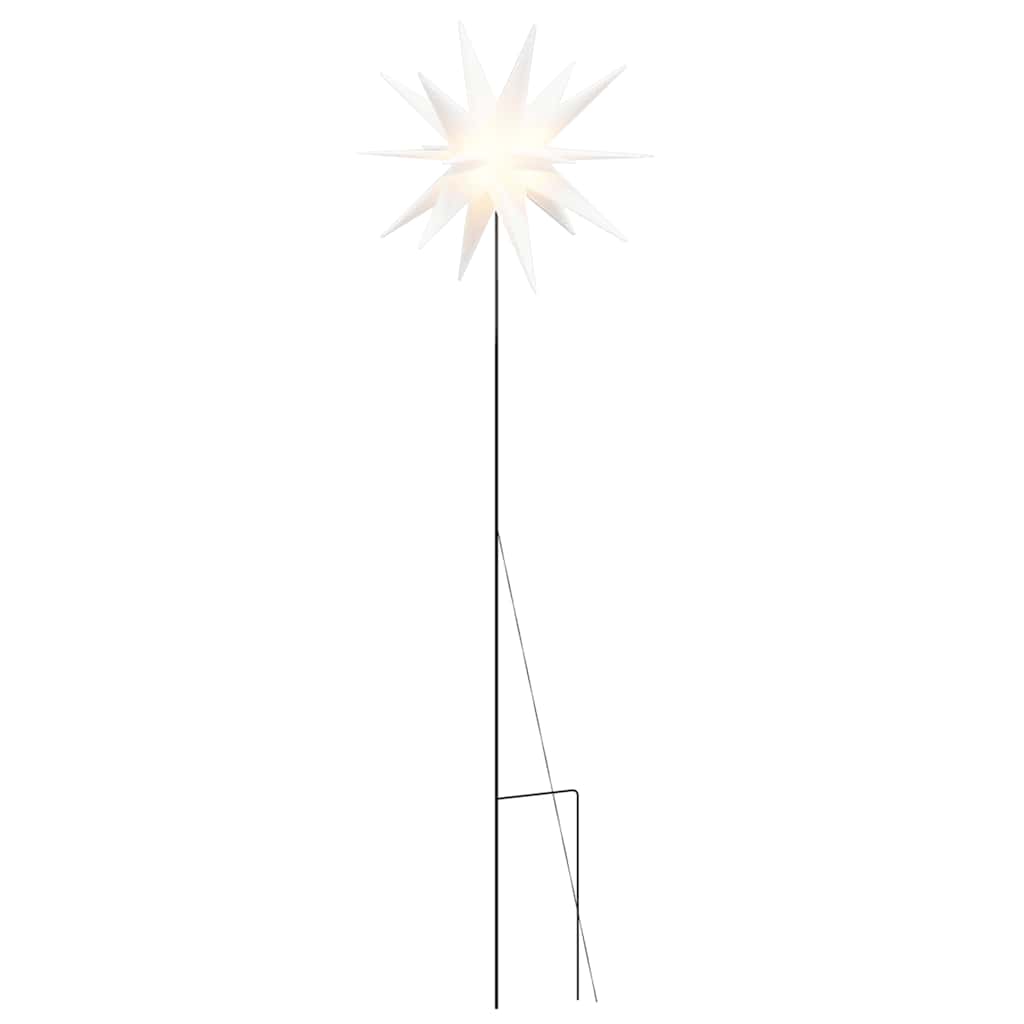 LED-Weihnachtssterne 3 Stk. mit Erdspießen Faltbar Gelb 57 cm