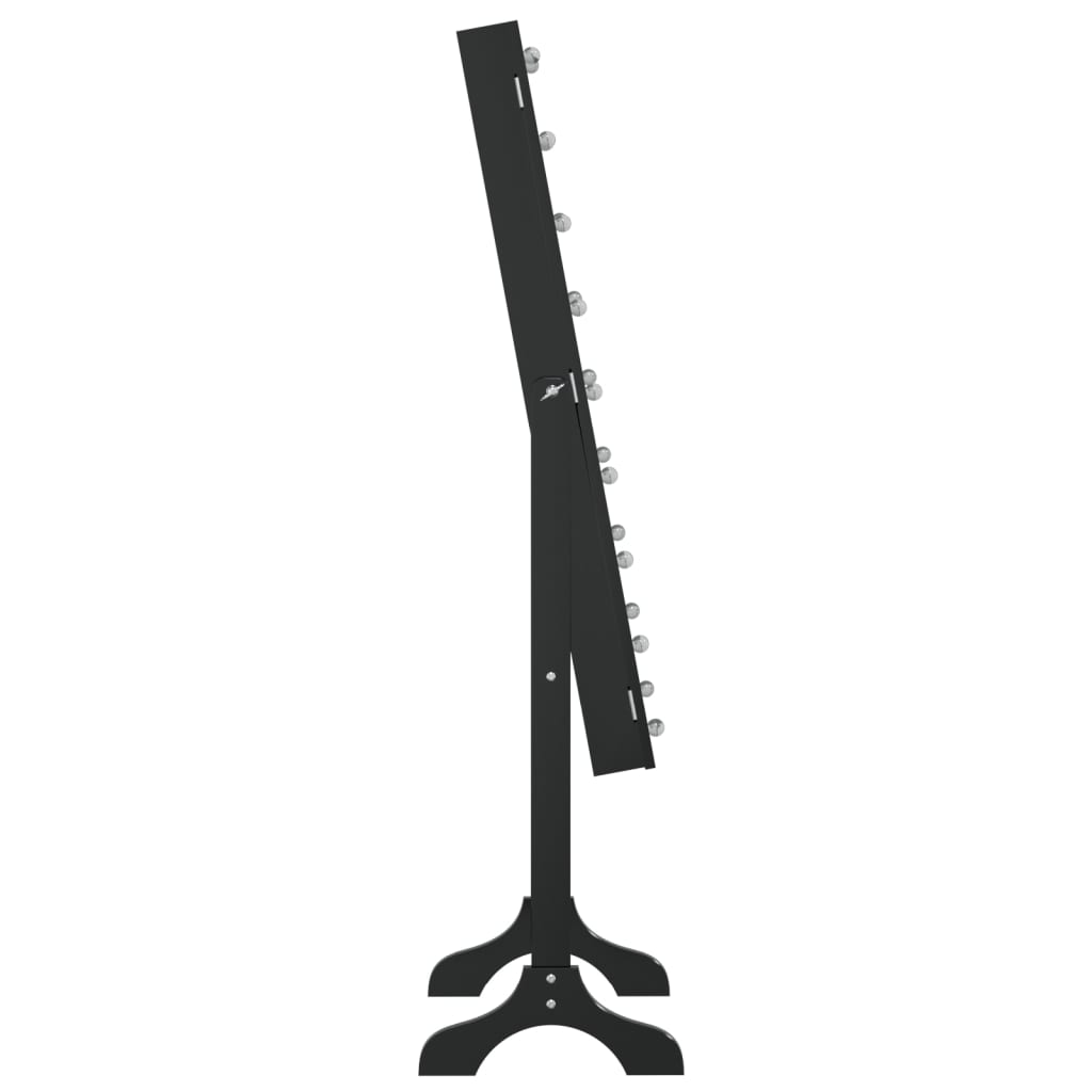 Standspiegel mit LED Weiß 34x37x146 cm
